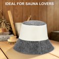 thumbnail image 3 of Uxcell 2-Pack Sauna Hat for Women and Men, Felt Sauna Cap Vaporarium Soft Durable Comfortable Breathable [Gray Top, White Bottom], 3 of 6