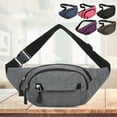 thumbnail image 2 of MUSOIE Canvas Fanny Pack for Women Men Large Capacity Waist Wallet Bag Adjustable Belt Pouch, 2 of 3