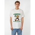 thumbnail image 1 of Camiseta de algodón para hombre, estilo casual con estampado de rana, manga corta, cuello redondo, cómoda camiseta de verano. Camiseta blanca para adultos, hombres, mujeres, adolescentes, jóvenes y pa, 1 of 8