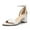 WHITE, variant on Women's Chunk Low Heels Open Round Toe Ankle Strap Block Heels Party Dress Wedding Sandals