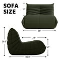 thumbnail image 3 of WHGBJA Bean Bag Chair for Adults, Teddy Material Togo Sofa Lazy Chair for Living Room Bedroom Small Space, Green, 3 of 10