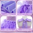 thumbnail image 4 of Drtj Tutu Dress for Girls Birthday Dress Princess Sparkly Sequin Tulle Toddler Fairy for Fancy Party Outfit,sized 6T, color Purple, 4 of 6