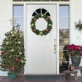 thumbnail image 2 of Northlight Pre-Lit Everett Pine Artificial Christmas Wreath - 36" - Clear Lights, 2 of 4