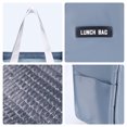 thumbnail image 4 of Insulated Bag, Lunch Bag for Women and Men, Cute Tote Bag Lunch Box Large Capacity, Reusable Cooler Bag for Work, Office Gray 10.6*7.1*7.9in, 4 of 6