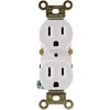 GE Duplex Receptacle Outlet, White, 15A, 54864