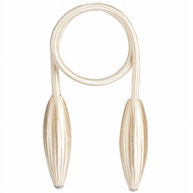 2 piezas de alzapaños de cortina, clip de corbata, cuerda trenzada tejida, hebilla de cortina, estilo natural y simple, decoración de cortina, sala de estar, dormitorio (beige) Sailing Electrónica