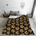 thumbnail image 5 of Pofeuu Maple Leaves With Leopard Print Ultra-Soft Micro Fleece Blanket,for Bed Or Sofa,All Season Throw Blankets Flannel Blanket-50"x40", 5 of 7
