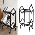 thumbnail image 1 of Record Storage Rack, Albums Storage Rack Shelf for Book Magazine CD, Carbon Steel Music Records Display Shelf Organizer, 1 of 7