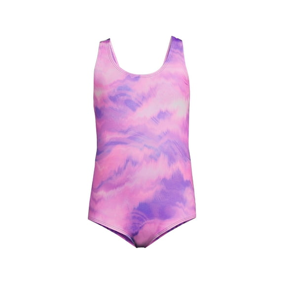 Lands' End Girls One Piece UPF 50 Tugless Swimsuit