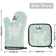 thumbnail image 2 of Alpacas Oven Mitts and Pot Holders Sets of 2 Pcs Heat Resistant Oven Gloves and Hot Pads Polyester Potholders Non-Slip BBQ Gloves for Kitchen,Cooking,Baking, Grilling, 2 of 6