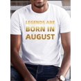 thumbnail image 1 of Camiseta de algodón puro para hombre Legends August, ajuste cómodo, Leisure Tees, 1 of 5
