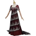 thumbnail image 4 of Womens Rose DeWitt Bukater Inspired Red Evening Gown Elegant Vintage Dinner Dress, 4 of 7