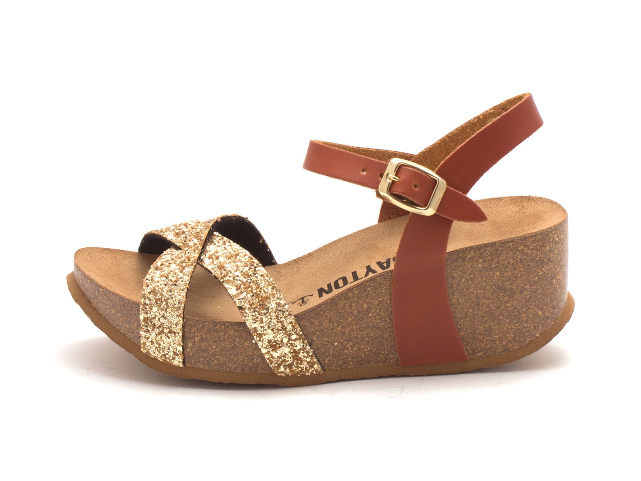 Bayton Womens Venus Open Toe Casual Platform Sandals