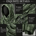 thumbnail image 6 of Green Medieval Renaissance Shawl Scarf Cape Halloween Shawl Cotton And Linen Wrap Wasteland Hooded Shawl Cowl Scarf Renaissance Shaman Costume One Size, 6 of 9