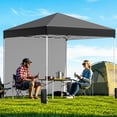 thumbnail image 6 of EROMMY 10' x 10' Pop Up Canopy Tent with 1 Sidewall, Portable Shelter Gazebo, Easy Outdoor Sun Shade for Events, Parties and Camping (Black), 6 of 9