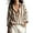 Brown #B, variant on Linen Button Up Shirts Women Long Sleeve Loose Dressy Casual Collared Blouse with 2 Flap Pockets, Red 01 L