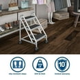 thumbnail image 2 of Escabeau commercial en acier roulant à 3 marches COSCO (gris), 2 of 6
