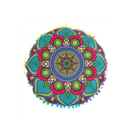 Vicooda Chic Mandala Meditation Round Floor Pillows Case Indian