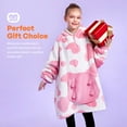 thumbnail image 4 of Joyfy Kids Wearable Blanket Hoodie, Warm and Cozy Flannel Sweatshirt for Gilrs and Boys Christmas Birthday Gifts, 4 of 8