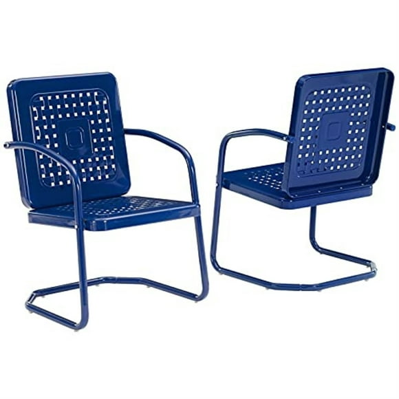 CROSLEY Bates 2Pc Outdoor Metal Chair Set- 2 Armchairs
