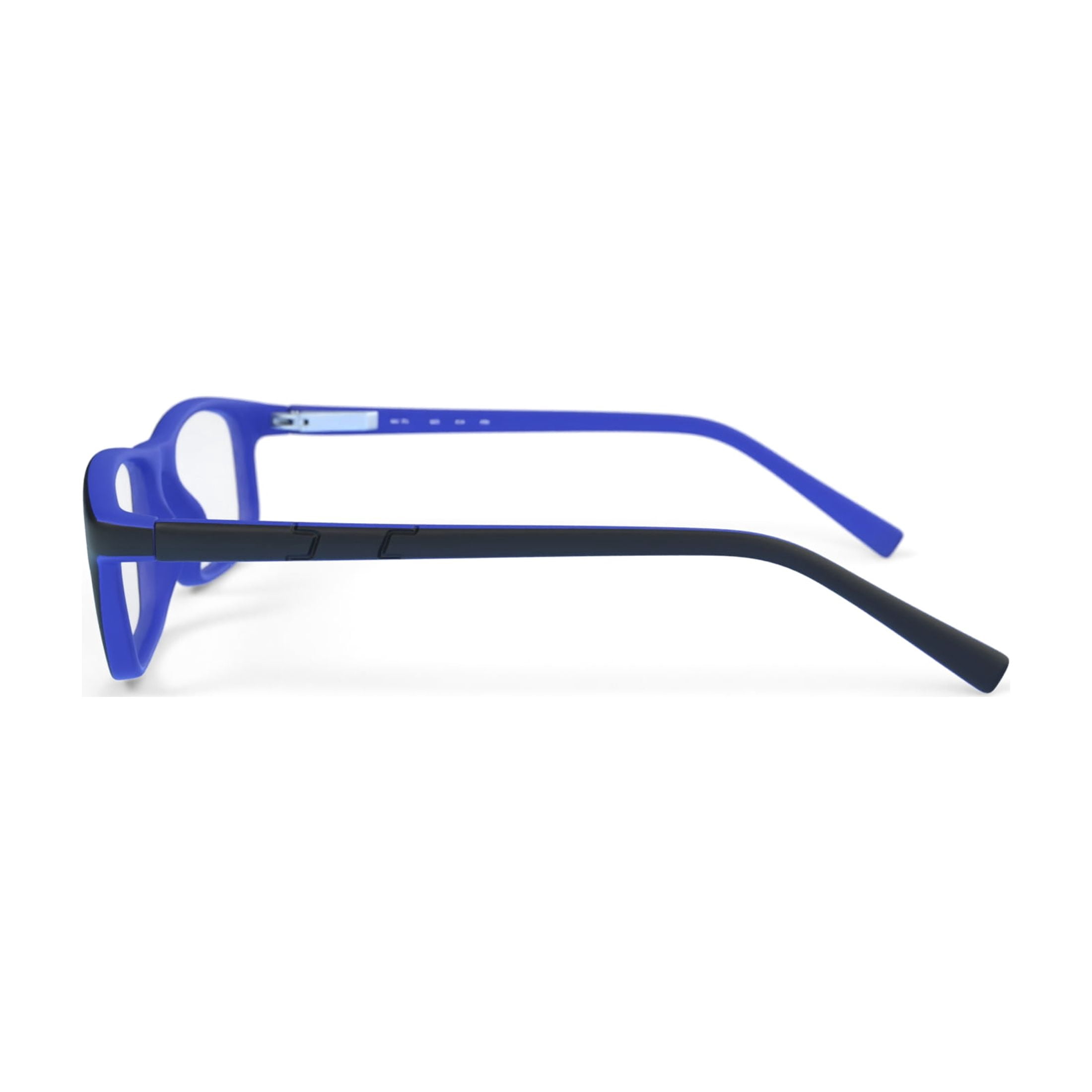 Walmart Youth Rectangular Eyeglass Frames with Case, Matte Black/Matte Blue, 49-16-131