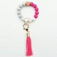 thumbnail image 2 of Keychain Wristlet for Women, Silicone Bead Bracelet Key Ring Girl, Key Chain Holder for Car Keys, 2 of 7
