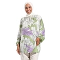 thumbnail image 2 of Lilac - Green - Floral - Crew neck - Blouses - Refka, 2 of 5