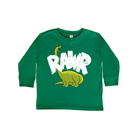 

Inktastic Lil Green Bronto Rawr!! Gift Toddler Boy or Toddler Girl Long Sleeve T-Shirt