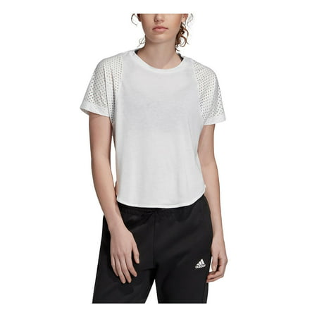Adidas Womens Fitness Running T-Shirt White 2XS