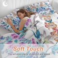 thumbnail image 4 of 3 Piece Spring Floral Duvet Cover Set Twin Size, Microfiber Comforter/Quilt Cover with Corner Ties and 2 Pillowcases, Watercolor Colorful Summer Botanical All Season Soft Bedding with Zipper Closure, 4 of 8