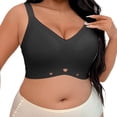 thumbnail image 2 of Jelly Bras for Women Plus Size V Neck Full Coverage Seamless Wireless Lifting Bralettes, 2 of 9
