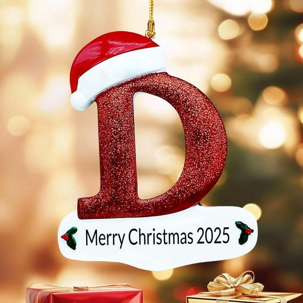 Adornos navideños, adornos navideños, regalos navideños, 26 letras, decoración para árbol de Navidad, adornos colgantes para árbol de Navidad, adornos navideños personalizados, decoración navideña, de