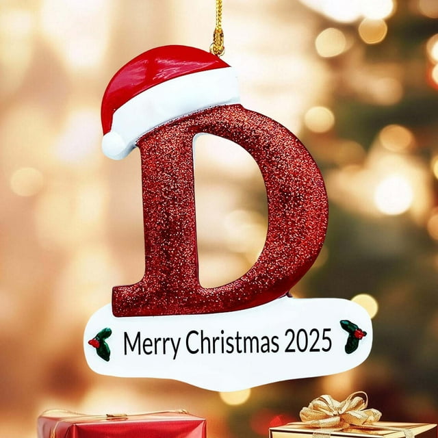 LSLJS 26 Letters Christmas Tree Decoration Pendant Christmas Tree Ornaments Personalized DIY Christmas Ornaments Christmas Decoration Xmas Tree Hanging Decor Christmas Decorations