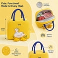 thumbnail image 5 of Cute Duck Tote Bag with Dangling Feet Quilted Handbag Purse for Shopping Travel Everyday Use, 5 of 6