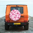 thumbnail image 6 of Sikiie Breast Cancer Ribbons Awareness PVC Leather Spare Tire Wheel Cover Spare Tire Cover, for Car Truck SUV Camper Trailer Universal Fit(14-17in)-15 inch, 6 of 6