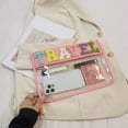 thumbnail image 3 of Bolsa de mano con letras a la moda, cosmético transparente, organizador de maquillaje de viaje de PVC Ndcxsfigh  Para Estrenar, 3 of 9
