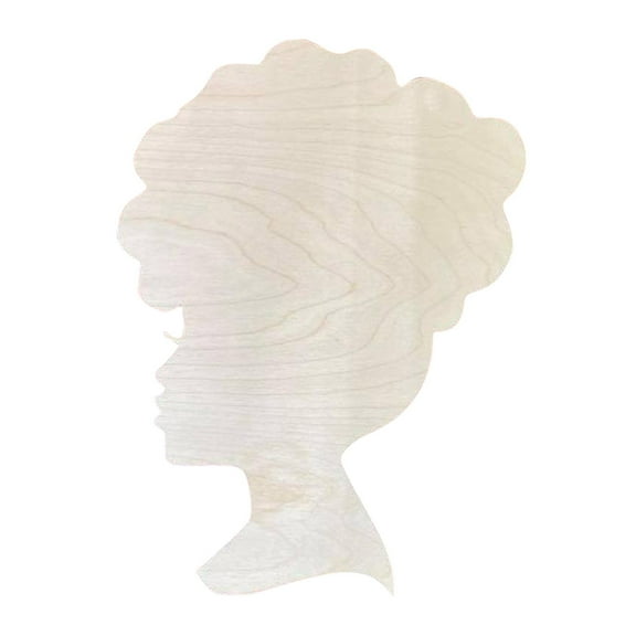 Wovilon Home Decor Woman Head Shape Diy Wooden Crafts Template Wreath Silhouette Template