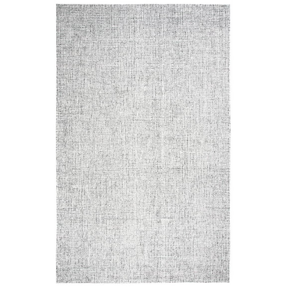 Alora Decor London 5' x 8' Solid Gray/Gray/Rust/Blue Hand-Tufted Area Rug