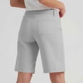 thumbnail image 6 of Bermuda Golf Shorts For Women Quick Dry Active Shorts Knee Length High Waisted Elastic Short Pant Baggy Relaxed Fit Lounge Breathable Sweat-Pant - (Above Knee-Length Style), 6 of 8