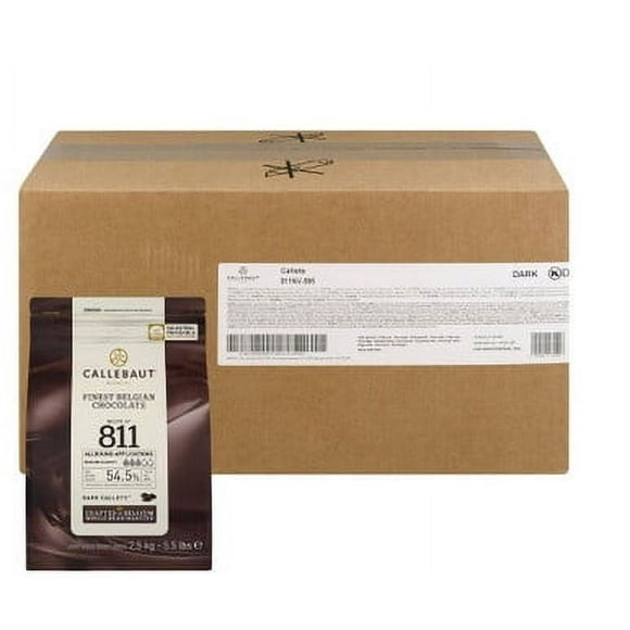 Callebaut 811 Dark Chocolate Belgian Callets 2.5kg/5.5lbs (8/CASE)