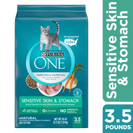 Purina One Sensitive Stomach & Skin Natural Dry Cat Food ...