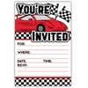 Race Car Invitations (20 Count) with Envelopes - Auto Racing Party