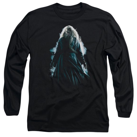 Harry Potter Dumbledore Burst Long Sleeve Adult 18/1 T-Shirt Black
