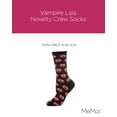thumbnail image 2 of MeMoi Vampire Lips Novelty Crew Socks - Womens - Female, 9-11, Black, 2 of 7