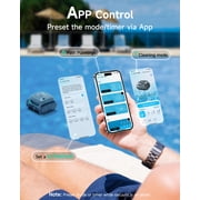 WYBOT C2 Cordless Robotic Pool Cleaner, Dual Filtration, Wall Climbing, App Scheduling, Smart Navigation, for Inground & Above Ground Pools, 2152 Sq.ft, Grey & Green