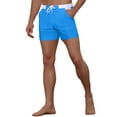 thumbnail image 4 of Unique Bargains Men's Summer Surfing Contrast Color Drawstring Waist Beach Board Shorts 28 Blue, 4 of 5
