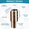 thumbnail image 2 of Yayeee 40oz Stainless Steel Tumbler with Straw and Handle Double-Wall Insulated Travel Water Bottle, Abstract Dots, 2 of 8