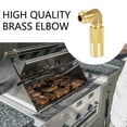 thumbnail image 2 of 1/4 Inch Propane Connector 1/4 Inch RV Propane Quick Connect Fitting - Brass Elbow Adapter For Gas Heaters, Grills & Fire Pits Brass Quick Connect Elbow 2 of 12