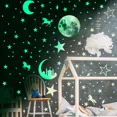 thumbnail image 1 of Pegatinas de pared para habitación de niños, pegatinas de pared para niñas, pegatinas de luz de cielo estrellado, pegatinas fluorescentes autoadhesivas, decoración de pared, 1 of 3