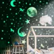 thumbnail image 1 of Pegatinas de pared para habitación de niños, pegatinas de pared para niñas, pegatinas de luz de cielo estrellado, pegatinas fluorescentes autoadhesivas, decoración de pared, 1 of 3